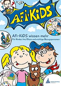 AFi-KiDS wissen mehr - Kinderbuch über Alzheimer Titelbild des Kinderbuchs AFi-KiDS wissen mehr